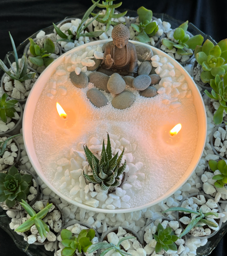 Zen Candle Sand Garden